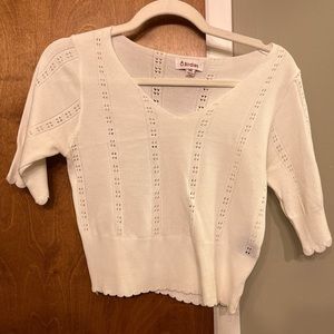 Verge Girl Brand white knit sweater